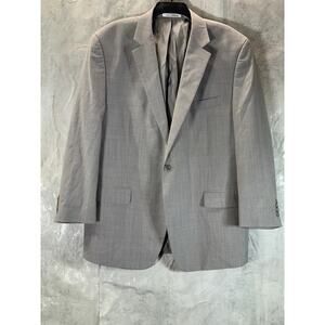 MICHAEL MICHAEL KORS Men's Grey Pinstripe Modern-Fit One-Button Jacket SZ46R